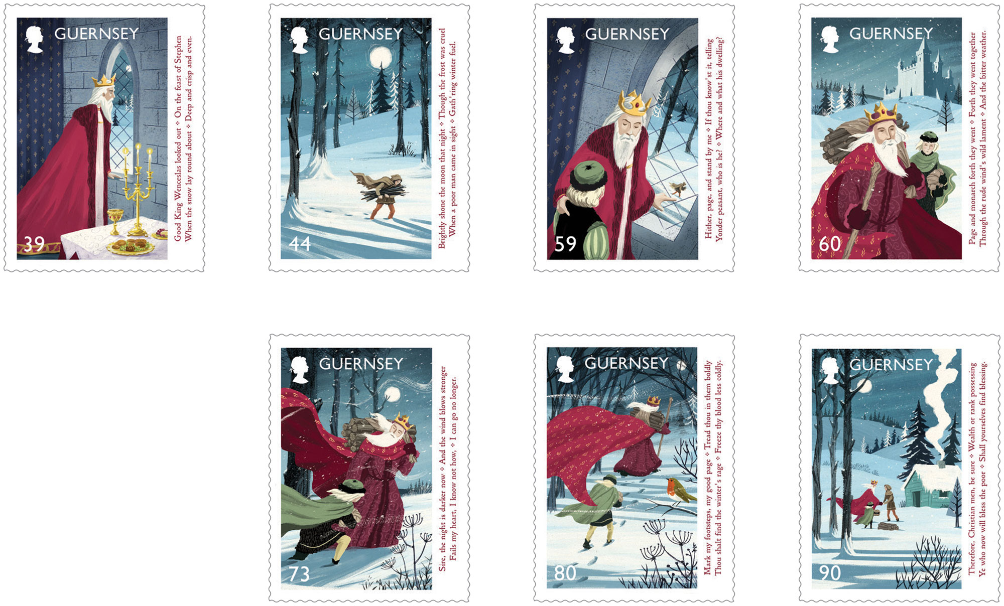 Set of 7 Stamps